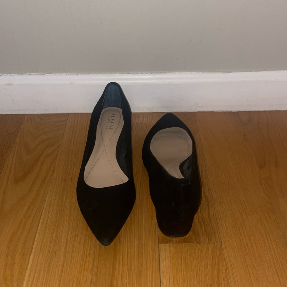 Black suede shoe